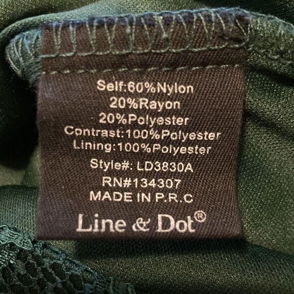 LINE & Dot Lace Bodycon Cutout Mini Dress in Green Size Medium - Picture 12 of 12